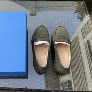 Elegant Green Suede Loafers by J McLaughlin